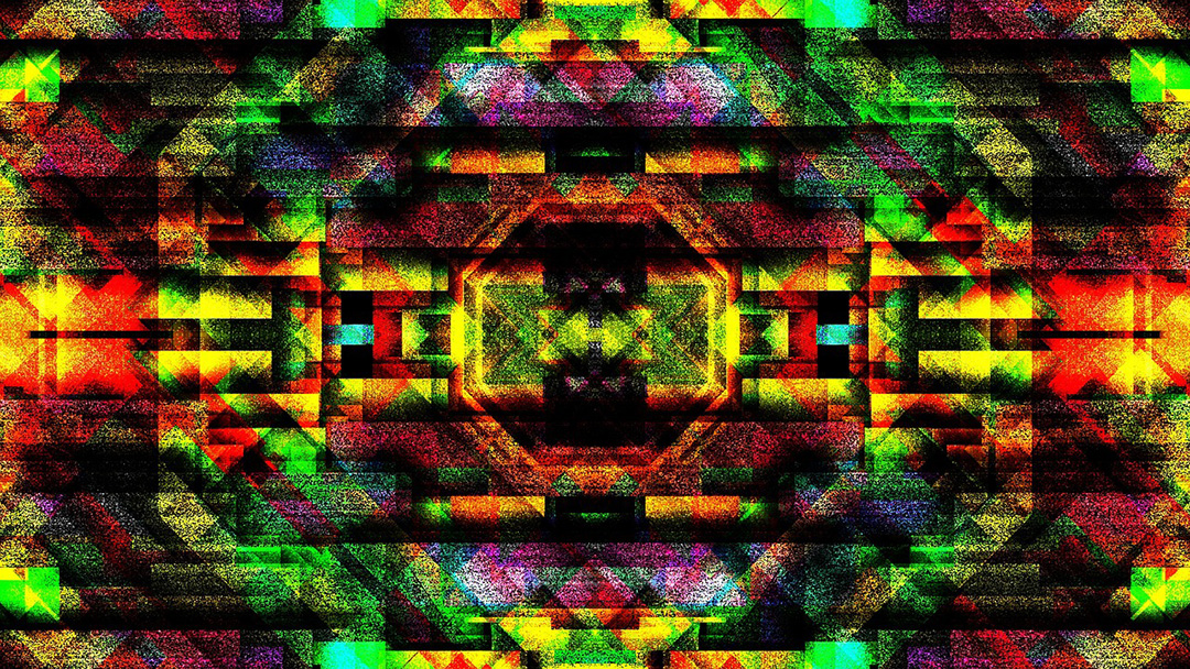 An abstract, colorful geometric image.