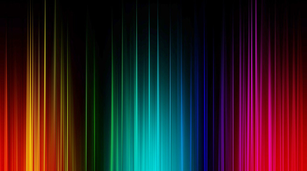 Spectrum of light against a black background.