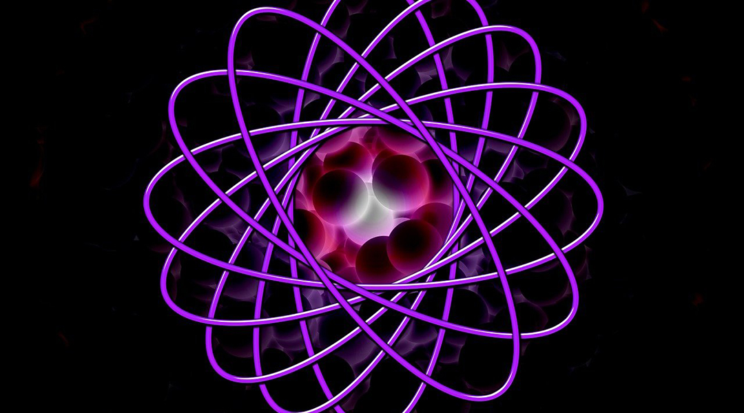 Abstract image of an atom.