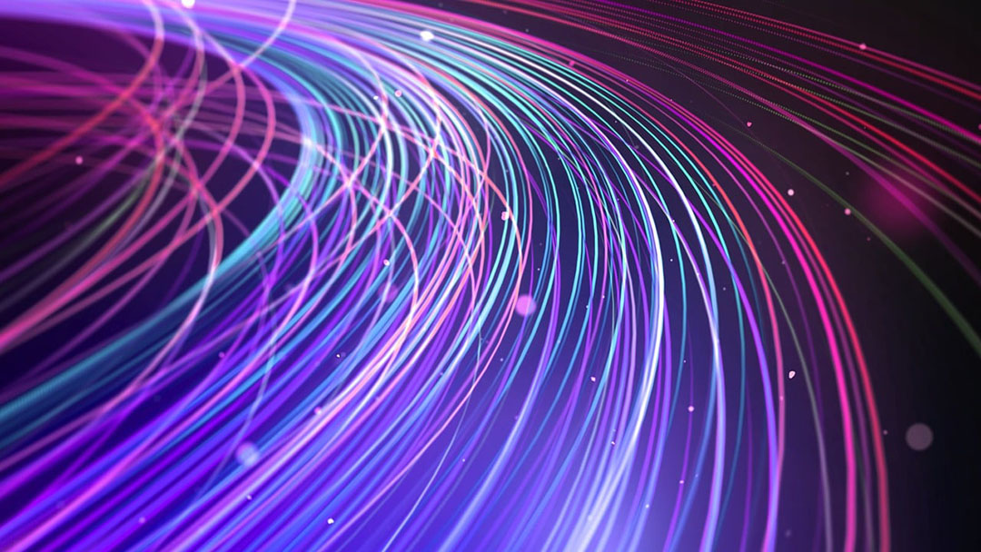 Abstract image of fiber optic cables.