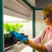 Researcher Nicole Steinmetz in the lab.