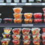 Packaged fruit in a grocery store.